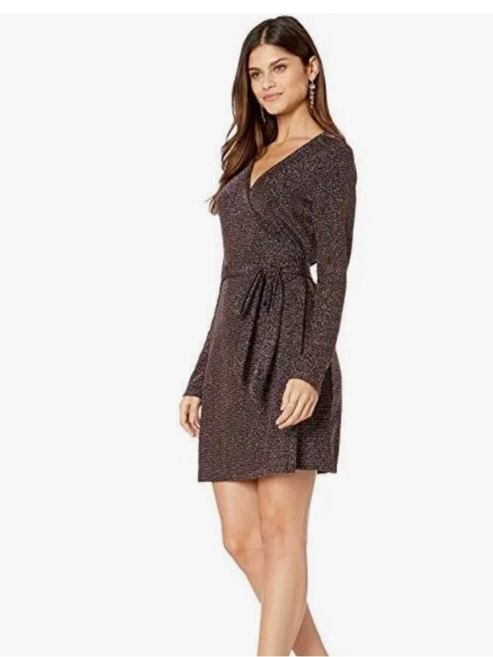 PAIGE Lucielle Longsleeve Stretchy Lurex Metallic Wrap Size XS